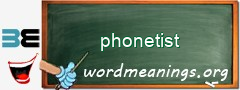 WordMeaning blackboard for phonetist